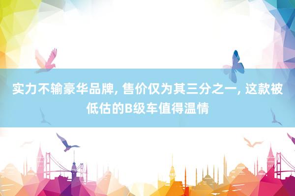 实力不输豪华品牌, 售价仅为其三分之一, 这款被低估的B级车值得温情